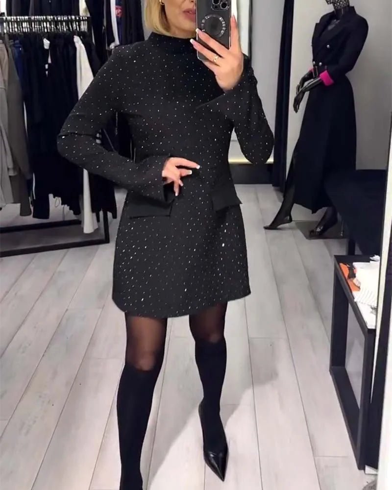 Agnieszka™ Elegancka błyszcząca sukienka w cekiny 💫 - Kup online w Zorah