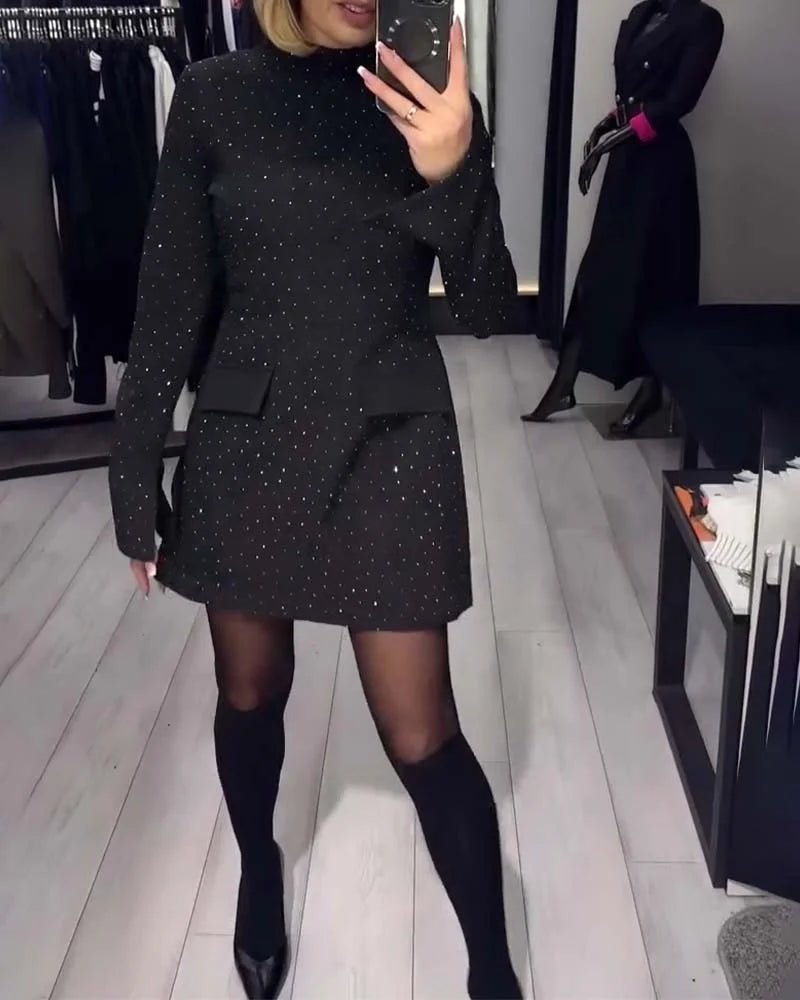 Agnieszka™ Elegancka błyszcząca sukienka w cekiny 💫 - Kup online w Zorah