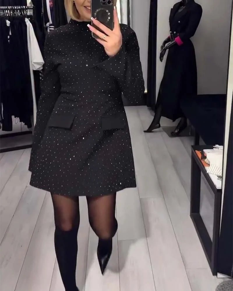 Agnieszka™ Elegancka błyszcząca sukienka w cekiny 💫 - Kup online w Zorah