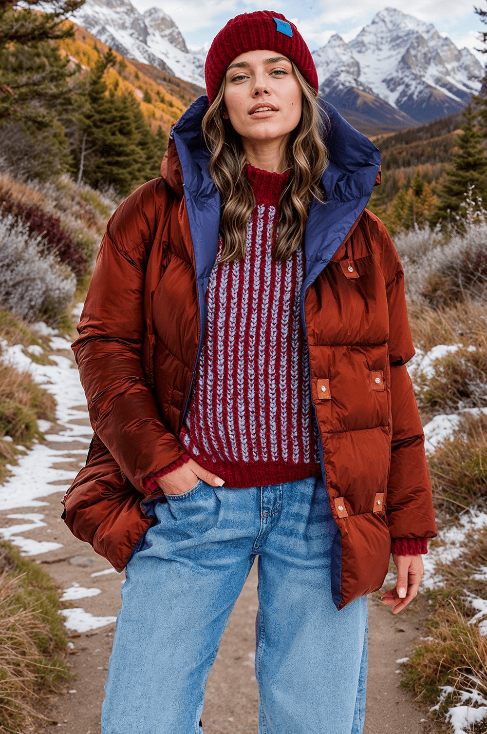 Alaska Cinnamon Cloud Reversible Winter Jacket - Kup online w Zorah