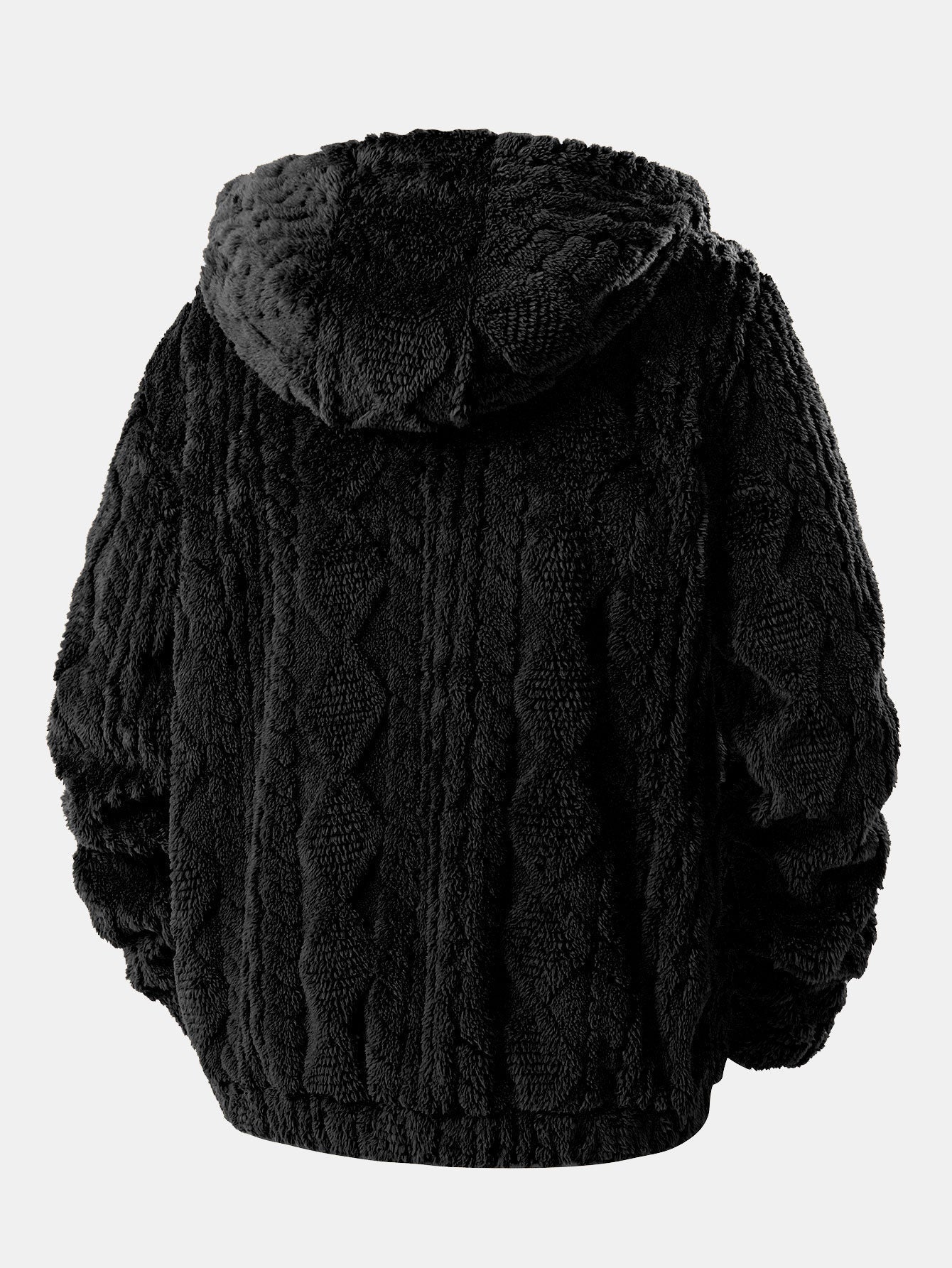 Bert | Geometric Jacquard Teddy Hoodie - Kup online w Zorah