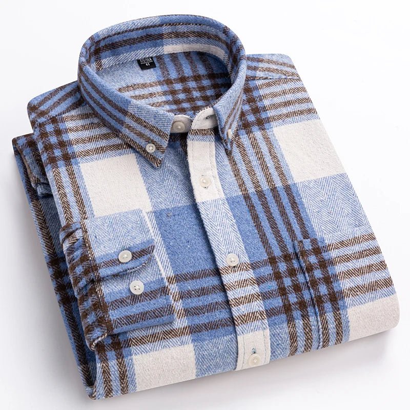 Dave | Kasner Long Sleeve Plaid Cotton Shirt - Kup online w Zorah