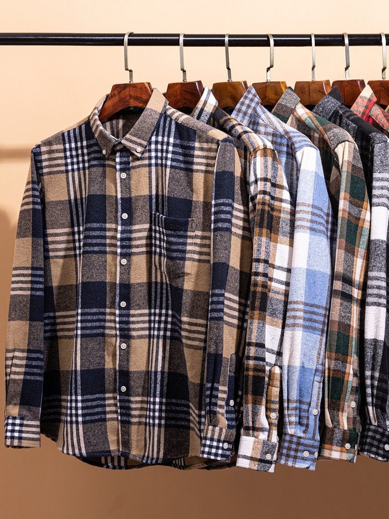 Dave | Kasner Long Sleeve Plaid Cotton Shirt - Kup online w Zorah