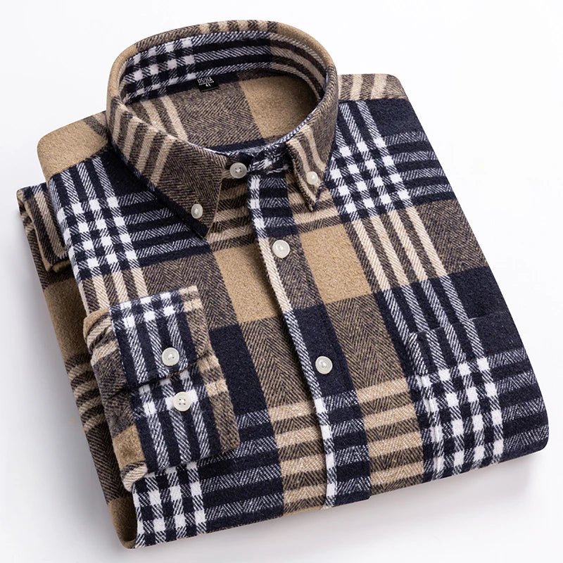 Dave | Kasner Long Sleeve Plaid Cotton Shirt - Kup online w Zorah