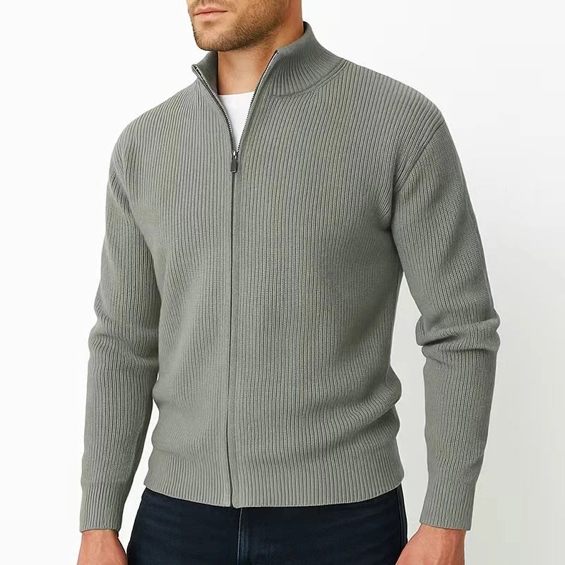 Elliot | Classic Ribbed Full - Zip Sweater - Kup online w Zorah