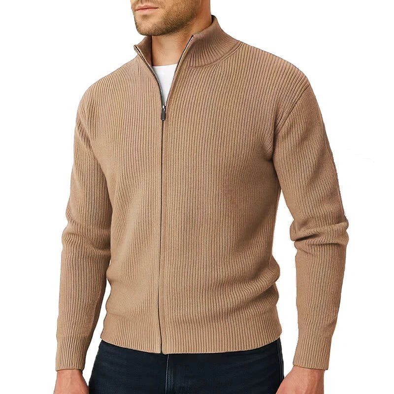 Elliot | Classic Ribbed Full - Zip Sweater - Kup online w Zorah
