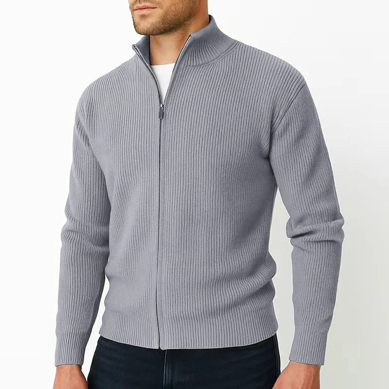 Elliot | Classic Ribbed Full - Zip Sweater - Kup online w Zorah