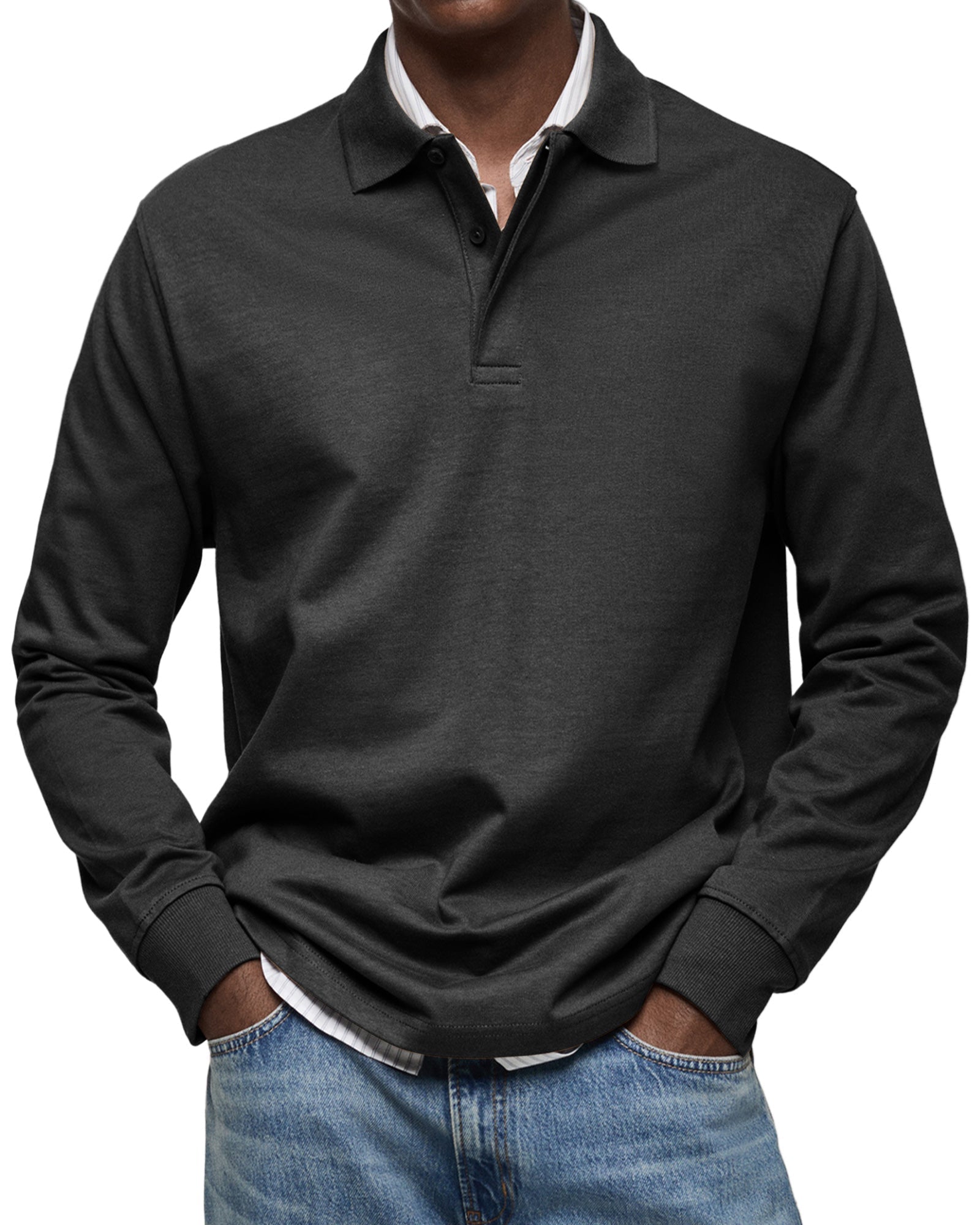Jason | The Long - Sleeve Luxury Polo - Kup online w Zorah