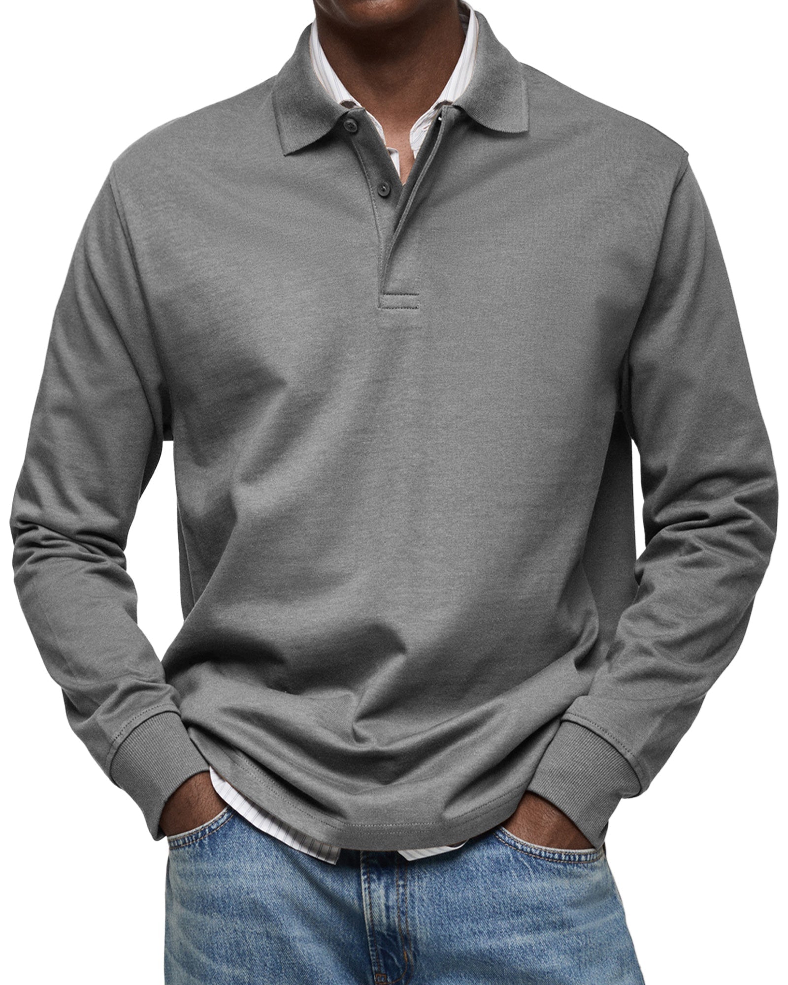 Jason | The Long - Sleeve Luxury Polo - Kup online w Zorah