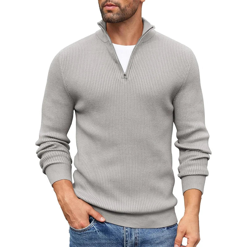 Luca | Ribbed Half - Zip Sweater - Kup online w Zorah