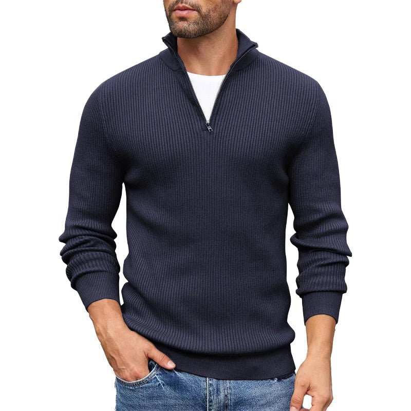 Luca | Ribbed Half - Zip Sweater - Kup online w Zorah