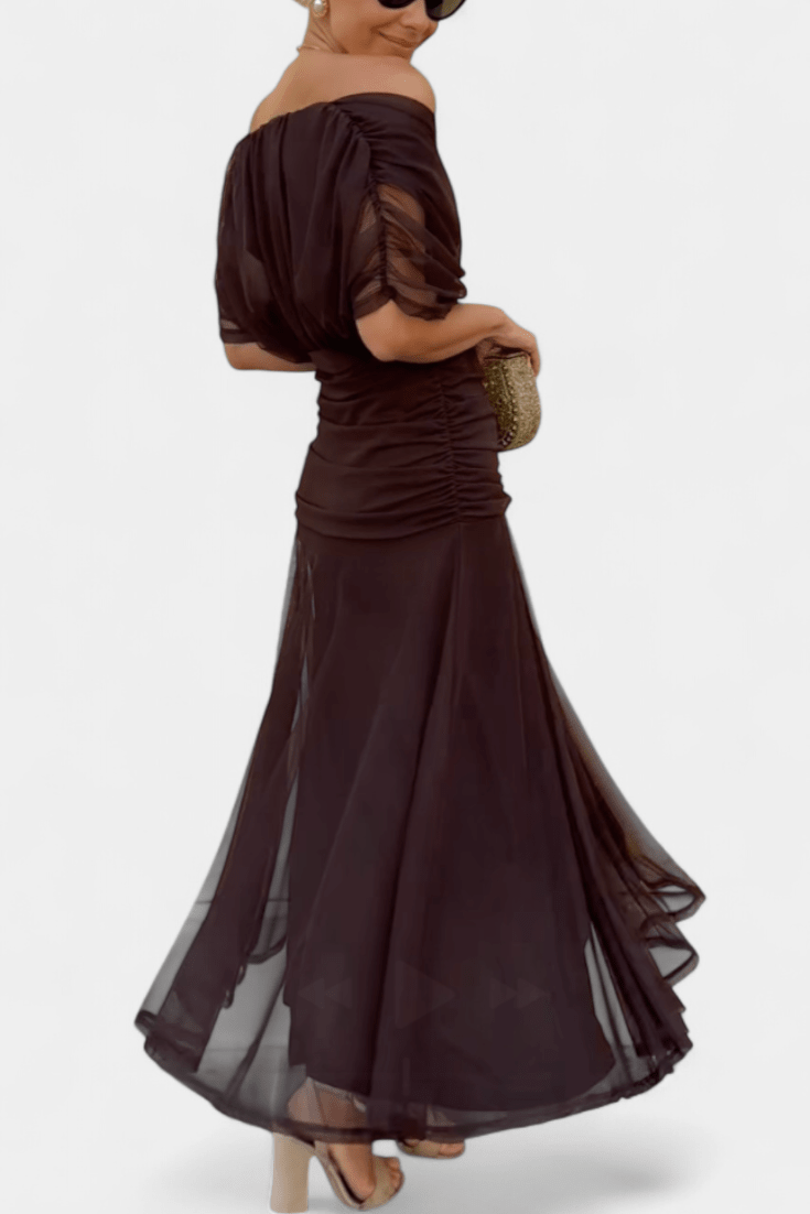 Magda™ | Floral Maxi Dress with V - Neck - Kup online w Zorah
