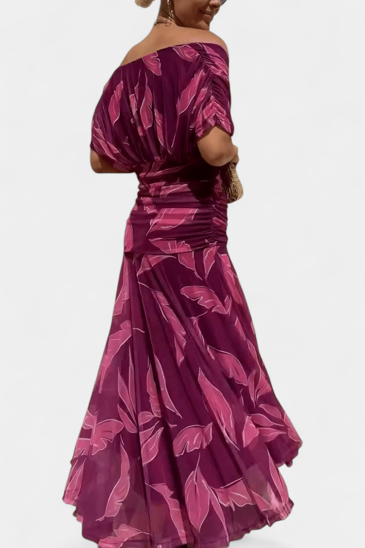 Magda™ | Floral Maxi Dress with V - Neck - Kup online w Zorah