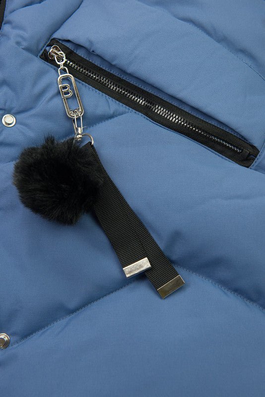 Modrá zimní bunda s kapucí FROST - Kup online w Zorah